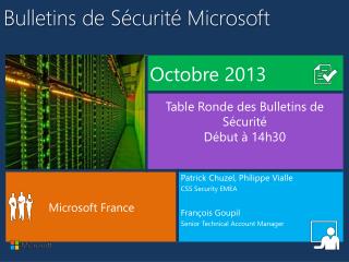 Bulletins de Sécurité Microsoft