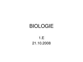 BIOLOGIE