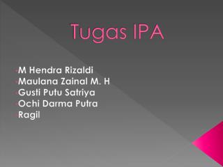 Tugas IPA