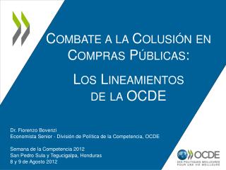 Combate a la Colusión en Compras Públicas: Los Lineamientos de la OCDE