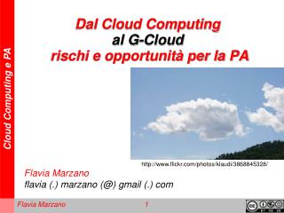 Dal Cloud Computing al G-Cloud rischi e opportunità per la PA