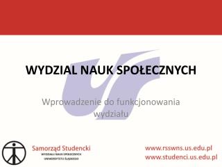 WYDZIAL NAUK SPOŁECZNYCH