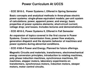 Power Curriculum At UCCS