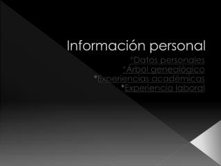 Información personal