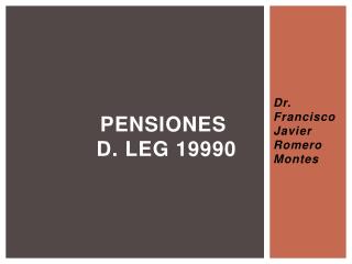 PENSIONES D. Leg 19990