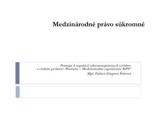 Medzinárodné právo súkromné