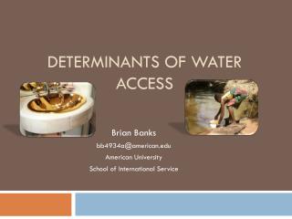 Determinants of Water Access