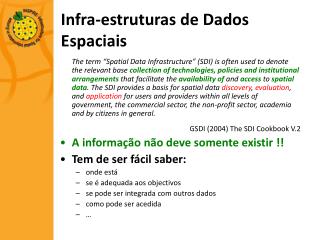 Infra-estruturas de Dados Espaciais