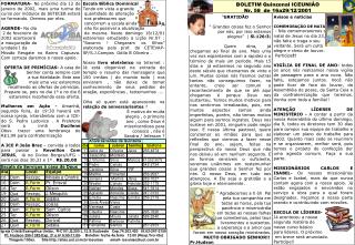 Escola Bíblica Dominical Tendo em vista a grande quantidade de alteração nos professores que