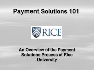 Payment Solutions 101