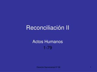 Reconciliación II