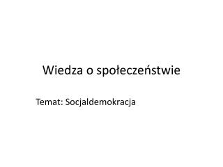 Wiedza o społeczeństwie