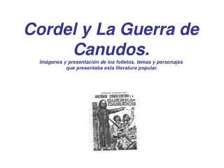 Tapa de la obra de “Antonio Conselheiro y la Guerra de Canudos”.