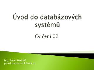 Úvod do databázových systémů