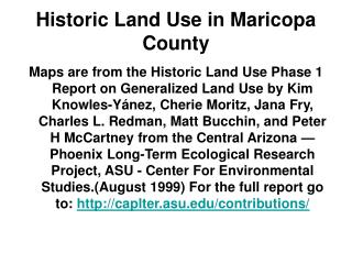 Historic Land Use in Maricopa County