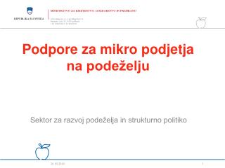 Podpore za mikro podjetja na podeželju