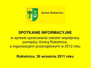 SPOTKANIE INFORMACYJNE