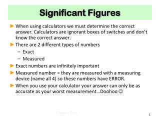 Significant Figures