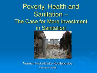 Poverty, Health and Sanitation – The Case for More Investment in Sanitation