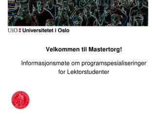 Velkommen til Mastertorg!