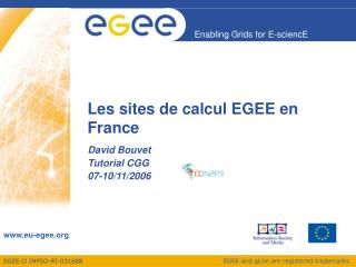 Les sites de calcul EGEE en France