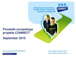 Povzetek evropskega projekta CONNECT September 2010