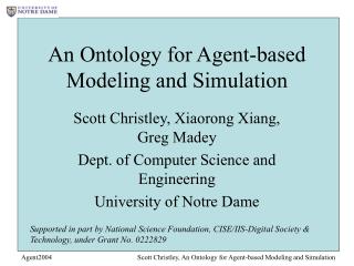 An Ontology for Agent-based Modeling and Simulation