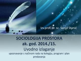 Izv . prof . dr . sc . Sanja Stanić