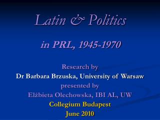 Latin &amp; Politics