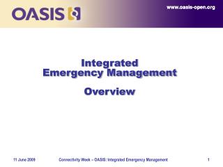 Integrated Emergency Management Overview