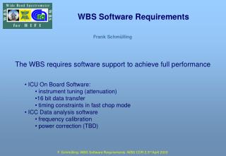 WBS Software Requirements