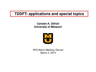 TDDFT: applications and special topics