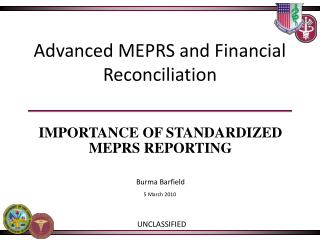 Advanced MEPRS and Financial Reconciliation