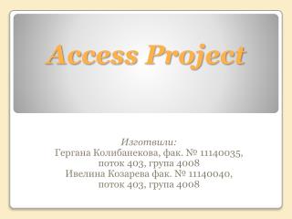 Access Project