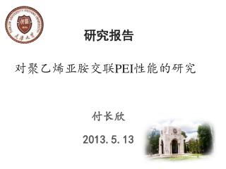 对聚乙烯亚胺交联 PEI 性能的研究