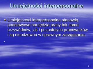 Umiejętności interpersonalne