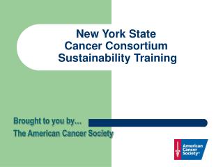 New York State Cancer Consortium Sustainability Training