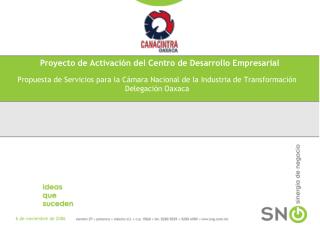 Proyecto de Activación del Centro de Desarrollo Empresarial