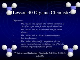 Lesson 40 Organic Chemistry