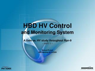 HBD HV Control and Monitoring System