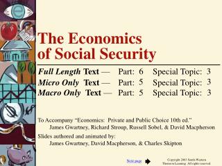 The Economics of Social Security