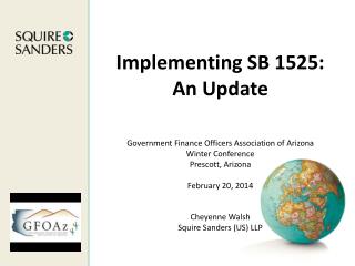 Implementing SB 1525: An Update