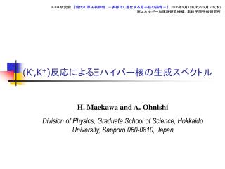 (K - ,K + ) 反応による Ξ ハイパー核の生成スペクトル