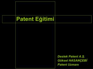 Patent Eğitimi