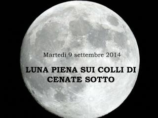 Martedì 9 settembre 2014