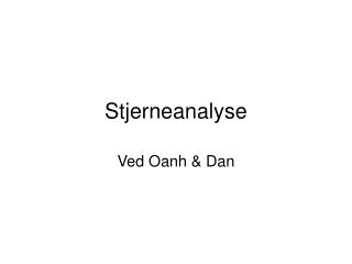 Stjerneanalyse