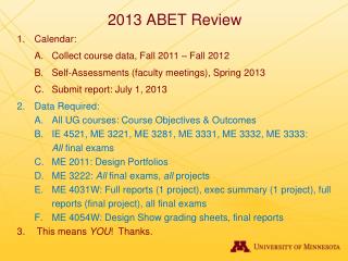 2013 ABET Review