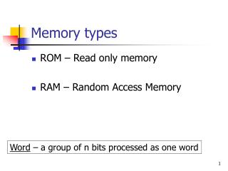 Memory types