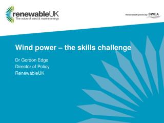 Wind power – the skills challenge