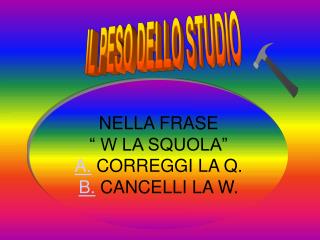 IL PESO DELLO STUDIO